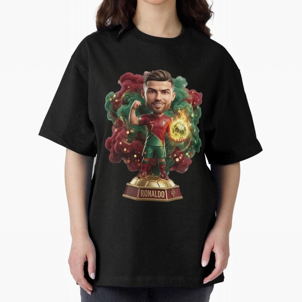 Ronaldo Portugal 2026 - Legend Soccer Chibi 3D Oversized T-Shirt Bring Global Tournament Vibes to FIFA World Cup 2026 Group Stage for Fans of Neymar, Haaland and Cristiano Ronaldo and Spain, Bringing Global Supporter Spirit, Legendary Goals,