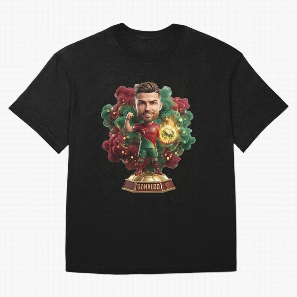 Ronaldo Portugal 2026 - Legend Soccer Chibi 3D Oversized T-Shirt Bring Global Tournament Vibes to FIFA World Cup 2026 Group Stage for Fans of Neymar, Haaland and Cristiano Ronaldo and Spain, Bringing Global Supporter Spirit, Legendary Goals,
