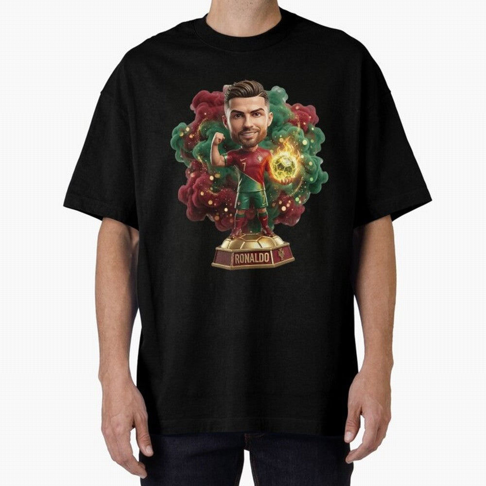Ronaldo Portugal 2026 - Legend Soccer Chibi 3D Oversized T-Shirt Bring Global Tournament Vibes to FIFA World Cup 2026 Group Stage for Fans of Neymar, Haaland and Cristiano Ronaldo and Spain, Bringing Global Supporter Spirit, Legendary Goals,