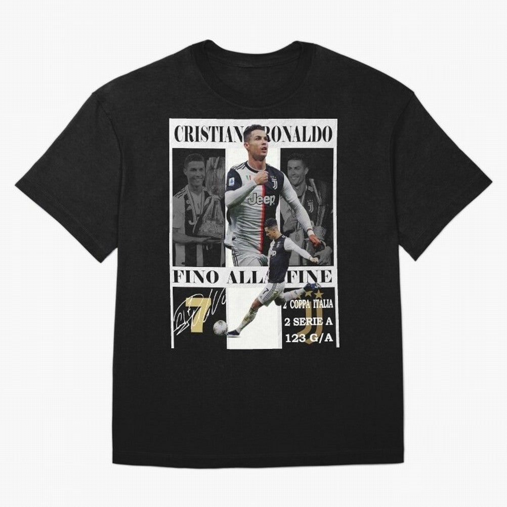 Cristiano Ronaldo Juventus Poster - Iconic CR7 Turin Fan Art Print Oversized T-Shirt Show Love for Legendary Goals in Match Day Hype around FIFA World Cup 2026, Haaland and Mbappe, Germany, Stadium Chants, National Pride, Trophy Dreams and