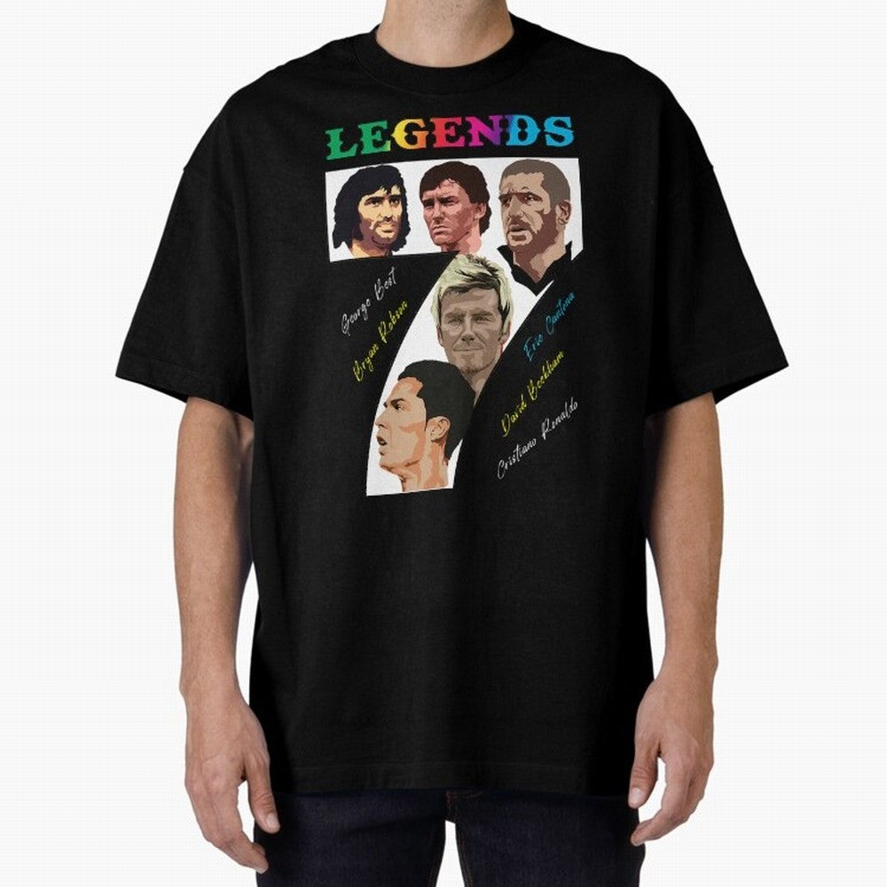 LEGENDS OF FOOTBALL Oversized T-Shirt Keep Football History Alive during FIFA World Cup 2026 for Fans of Messi and Argentina, France and Brazil, Bringing Champion Mindset, Group Stage Buzz, Knockout Tension and Passionate Fan Culture; Made for