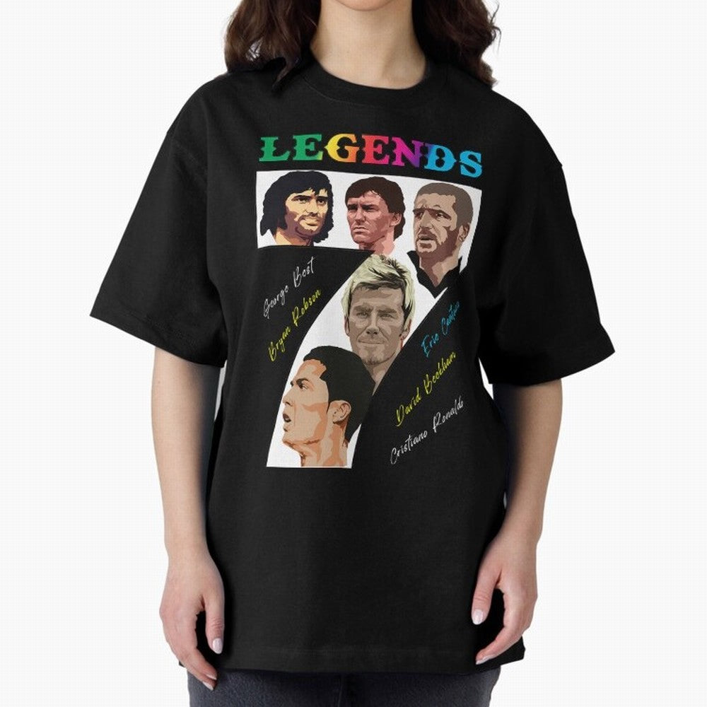 LEGENDS OF FOOTBALL Oversized T-Shirt Keep Football History Alive during FIFA World Cup 2026 for Fans of Messi and Argentina, France and Brazil, Bringing Champion Mindset, Group Stage Buzz, Knockout Tension and Passionate Fan Culture; Made for