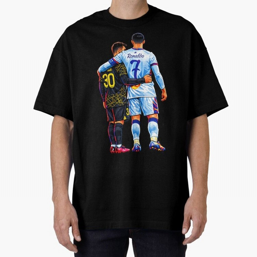 2 GOATS Oversized T-Shirt Bring Global Tournament Vibes to FIFA World Cup 2026 Group Stage Spirit, Made for Argentina, Messi, Tournament Hype, Historic Matchups, Family Viewing Parties and Global Sports Pride; Made for Die Hard Supporters, Soccer