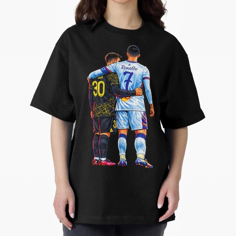 2 GOATS Oversized T-Shirt Bring Global Tournament Vibes to FIFA World Cup 2026 Group Stage Spirit, Made for Argentina, Messi, Tournament Hype, Historic Matchups, Family Viewing Parties and Global Sports Pride; Made for Die Hard Supporters, Soccer