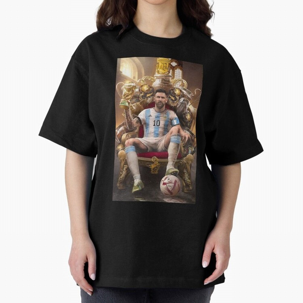 Lionel Messi Oversized T-Shirt Represent the Passion of Global Football Passion for FIFA World Cup 2026 Group Stage, Built around Messi, Portugal, Spain and Germany, Vintage Soccer Flavor, Modern Football Stars, National Flags and Final Night