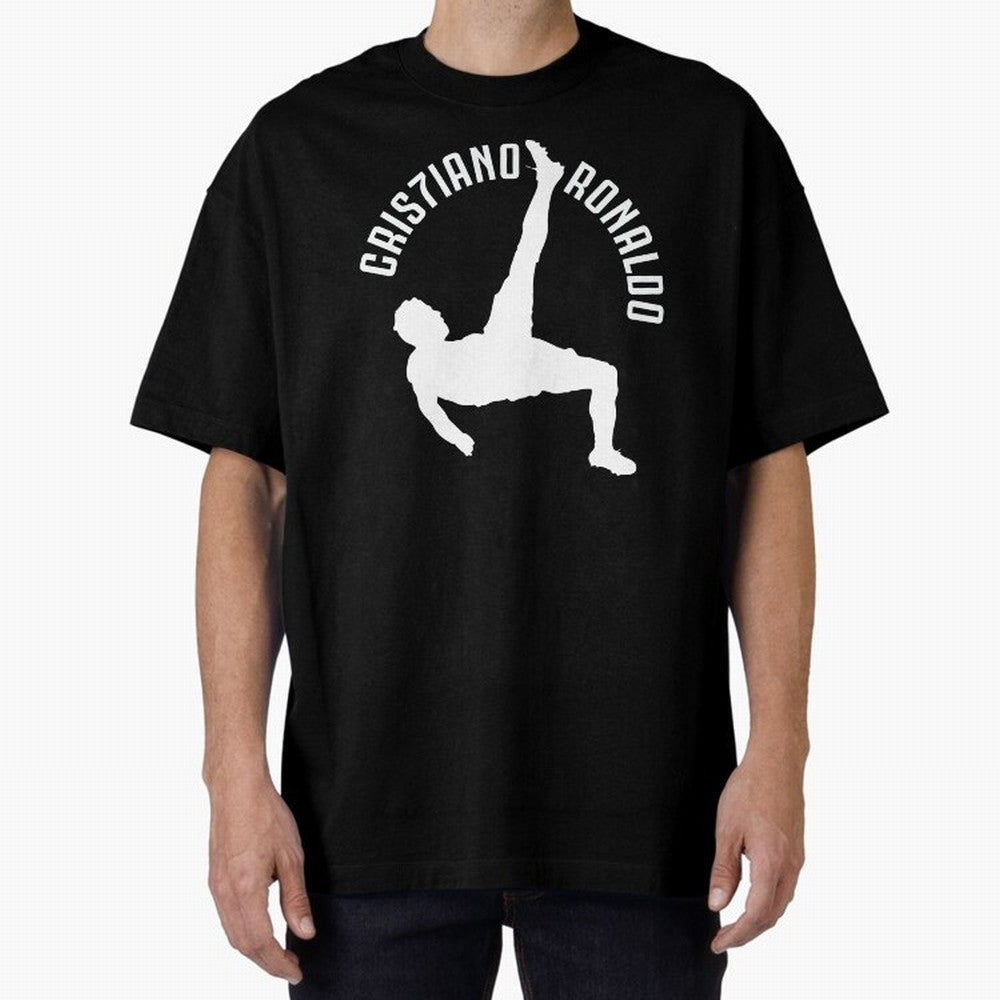 Cristiano Ronaldo - Bicycle Oversized T-Shirt Make Your Look Match FIFA World Cup 2026 Made for Cristiano Ronaldo, Haaland and CR7, France and Portugal Energy, Classic Soccer Heritage, Championship Pressure, Fan Loyalty and International Pride;