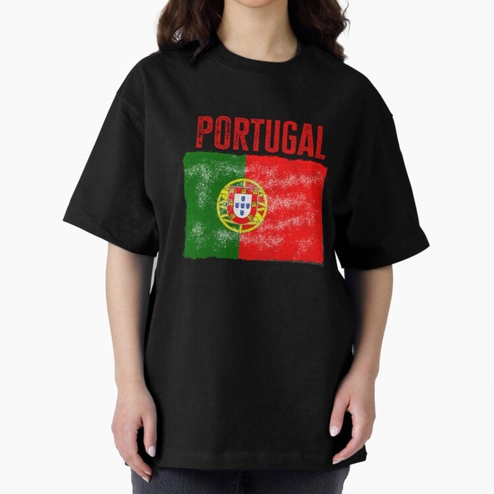 Portugal Oversized T-Shirt Carry the Dream of Match Day Hype around FIFA World Cup 2026 Group Stage, CR7 and Messi, England, France and Netherlands, Worldwide Fan Energy, Dramatic Goals, Stadium Lights and Championship Celebrations; Ideal for Fans