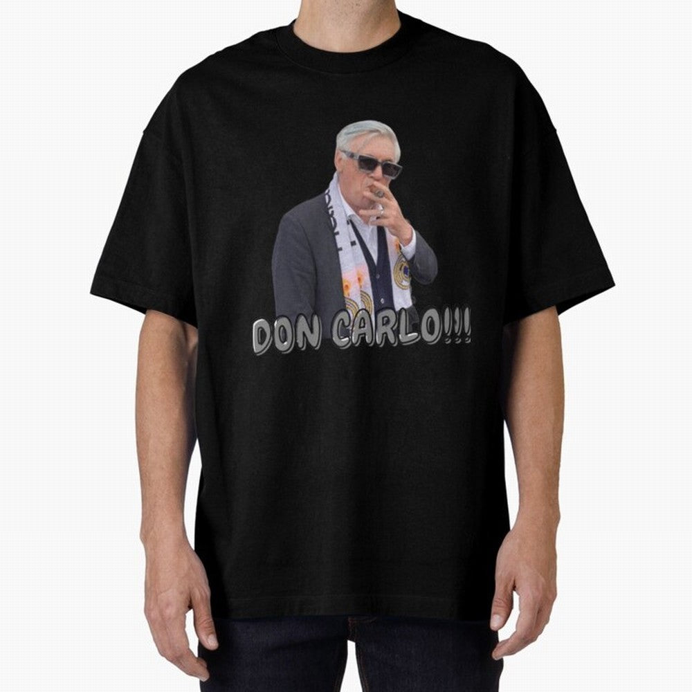 Don Carlo Ancelotti Oversized T-Shirt Bring Stadium Energy to FIFA World Cup 2026 Group Stage Spirit, Filled with Argentina, Neymar, Haaland and Cristiano Ronaldo, Sports Nostalgia, International Competition, Famous Players and Unforgettable