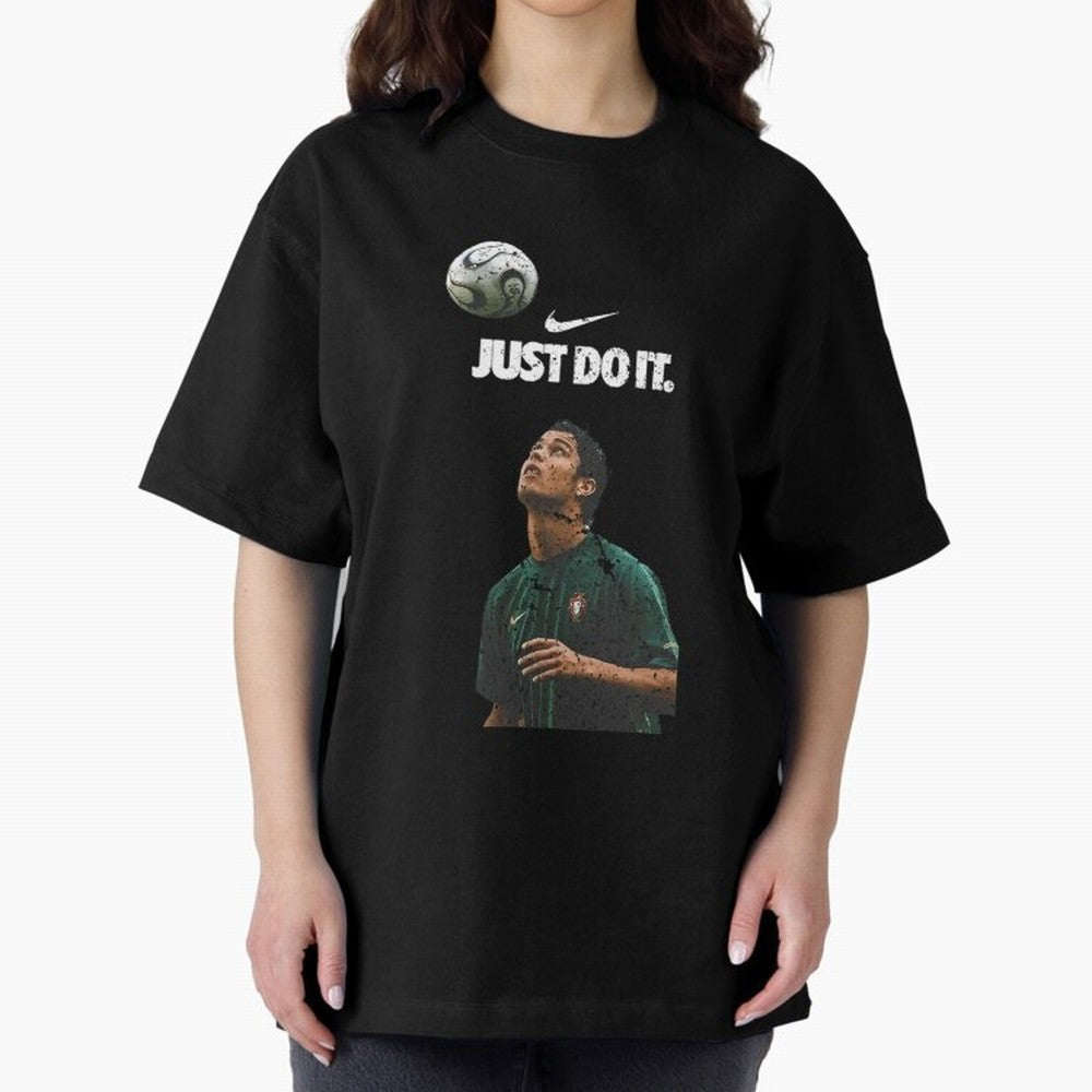 Cristiano Ronaldo Just Do It Oversized T-Shirt Celebrate Fan Favorites in Global Football Passion for FIFA World Cup 2026 Group Stage, with Cristiano Ronaldo, Haaland and CR7, Spain, Match Day Excitement, Supporter Culture, Golden Goals and Global