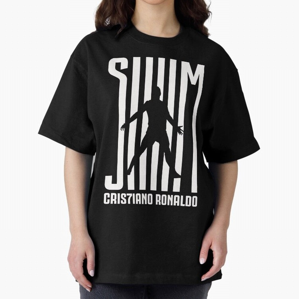 Cristiano Ronaldo - SIM Oversized T-Shirt Celebrate Global Football Passion for FIFA World Cup 2026 Group Stage, Built around Mbappe and Neymar, Germany, Game Day Rituals, Football Legends, Country Pride and the Road to the Final; Created for Match