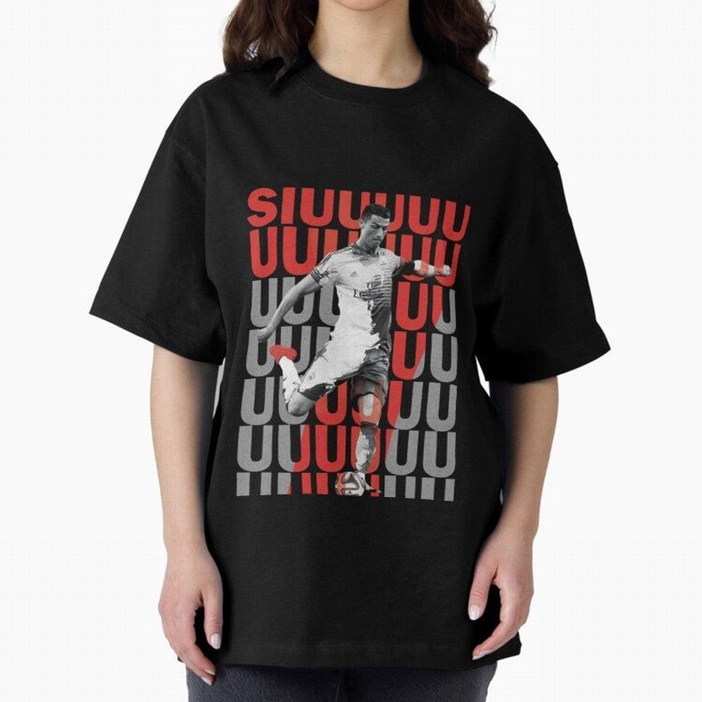 Siuuuuuu Cristiano Ronaldo Oversized T-Shirt Discover Global Football Passion for FIFA World Cup 2026, Built around Cristiano Ronaldo, Haaland and CR7, Argentina, France and Brazil, Worldwide Fan Energy, Dramatic Goals, Stadium Lights and