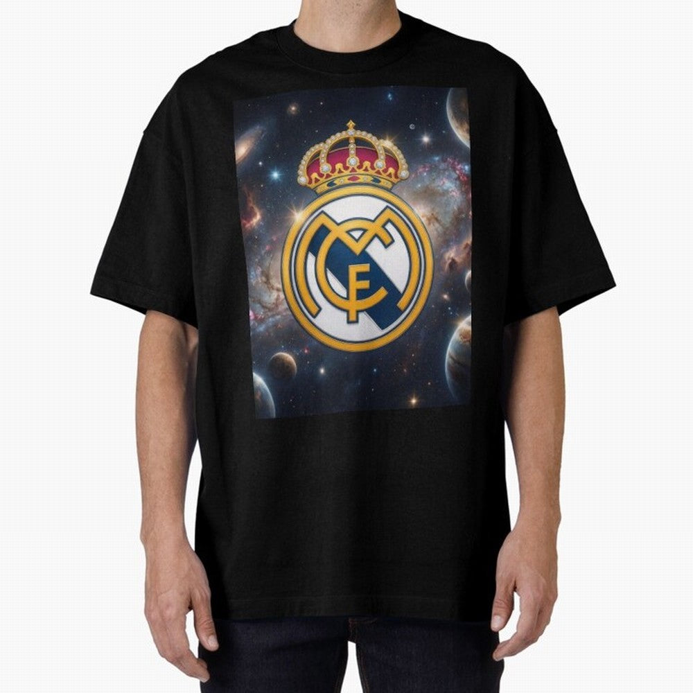 La Galaxia del Real Madrid Oversized T-Shirt Support Global Football Passion for FIFA World Cup 2026, Driven by CR7, England and Germany, Supporter Pride, Iconic Celebrations, Legendary Names and Global Match Day Energy; Created for Match Day