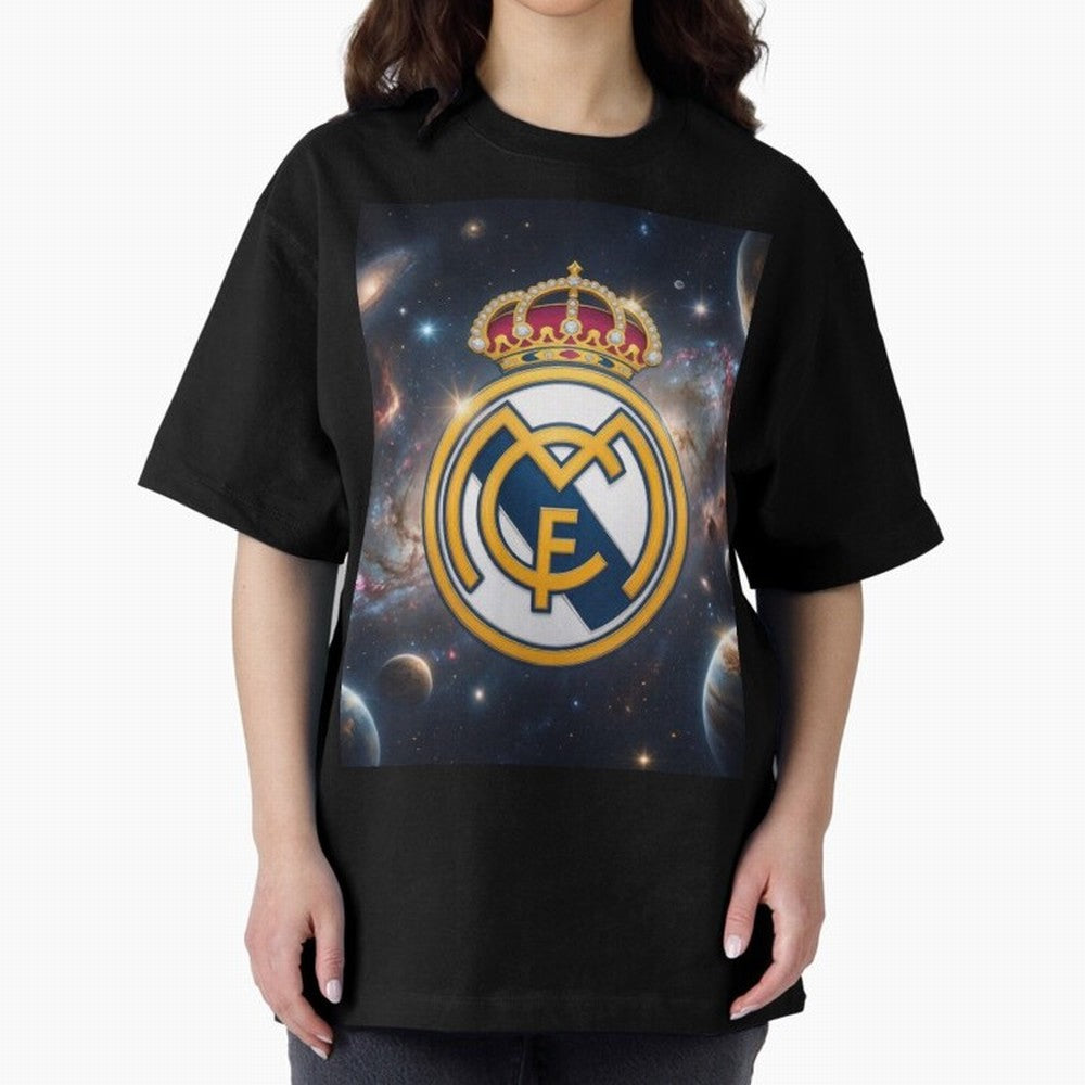 La Galaxia del Real Madrid Oversized T-Shirt Support Global Football Passion for FIFA World Cup 2026, Driven by CR7, England and Germany, Supporter Pride, Iconic Celebrations, Legendary Names and Global Match Day Energy; Created for Match Day