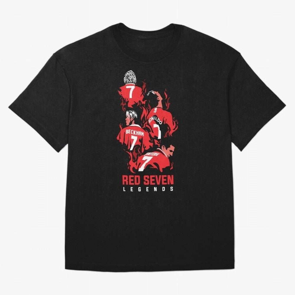 The Red Seven - Man Utd Oversized T-Shirt Relive the Noise and Pride of FIFA World Cup 2026 Spirit, Made for England, France and Netherlands, Neymar, Football Passion, Legendary Performances, Festival Vibes and Supporter Community; Perfect for