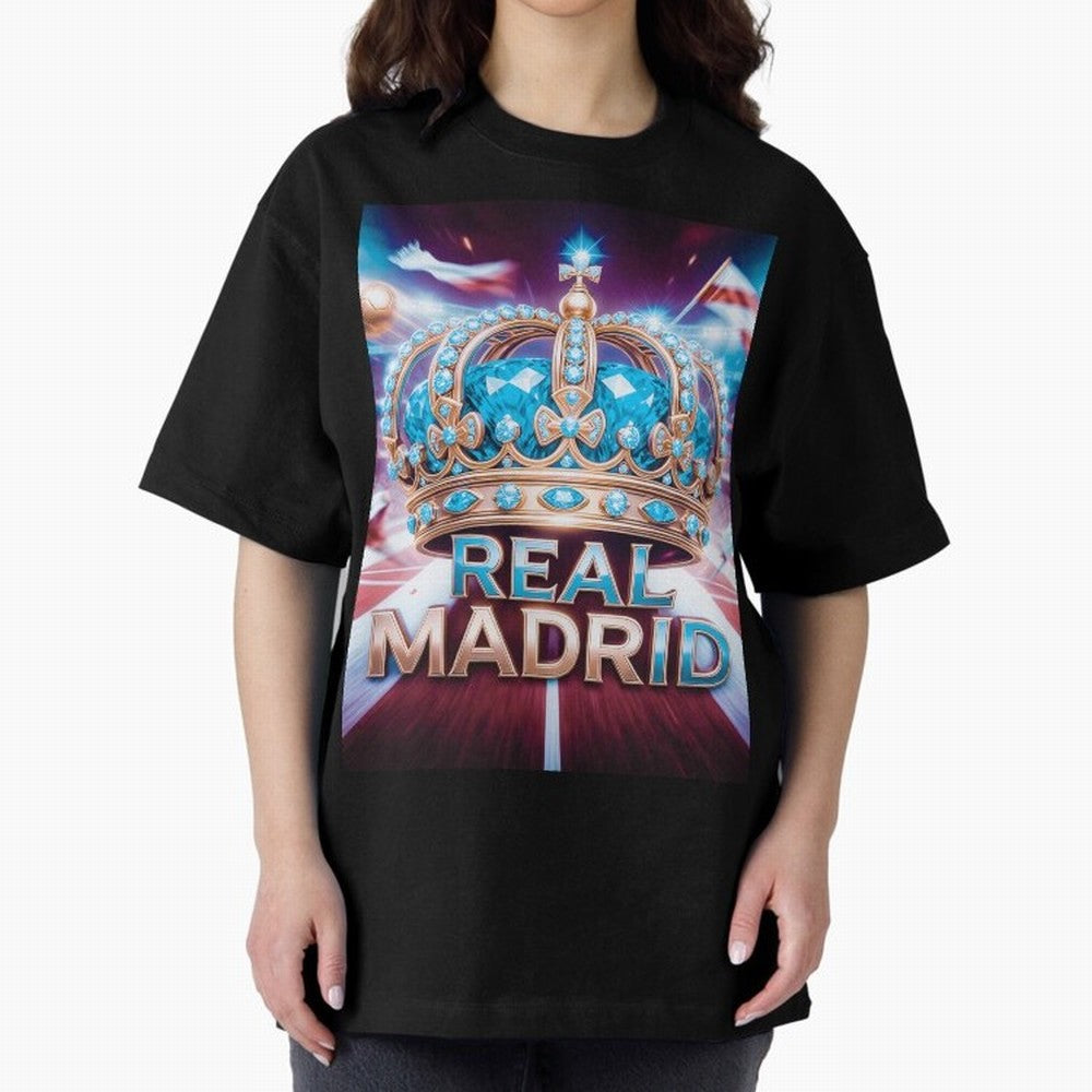 Real Madrid Oversized T-Shirt Fuel Your Fan Pride for FIFA World Cup 2026 USA Canada Mexico Highlighting Neymar, Haaland and Cristiano Ronaldo, Spain Energy, Stadium Memories, Football Loyalty, International Chants and Championship Tradition;