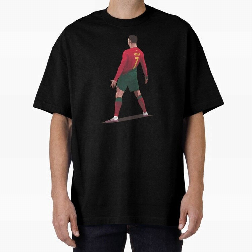 CR7 Celebration Pose Oversized T-Shirt Bring a Champion Mindset to FIFA World Cup 2026 Group Stage for Fans of Messi, CR7 and Mbappe and England and Germany, Bringing Global Supporter Spirit, Legendary Goals, National Colors and Tournament