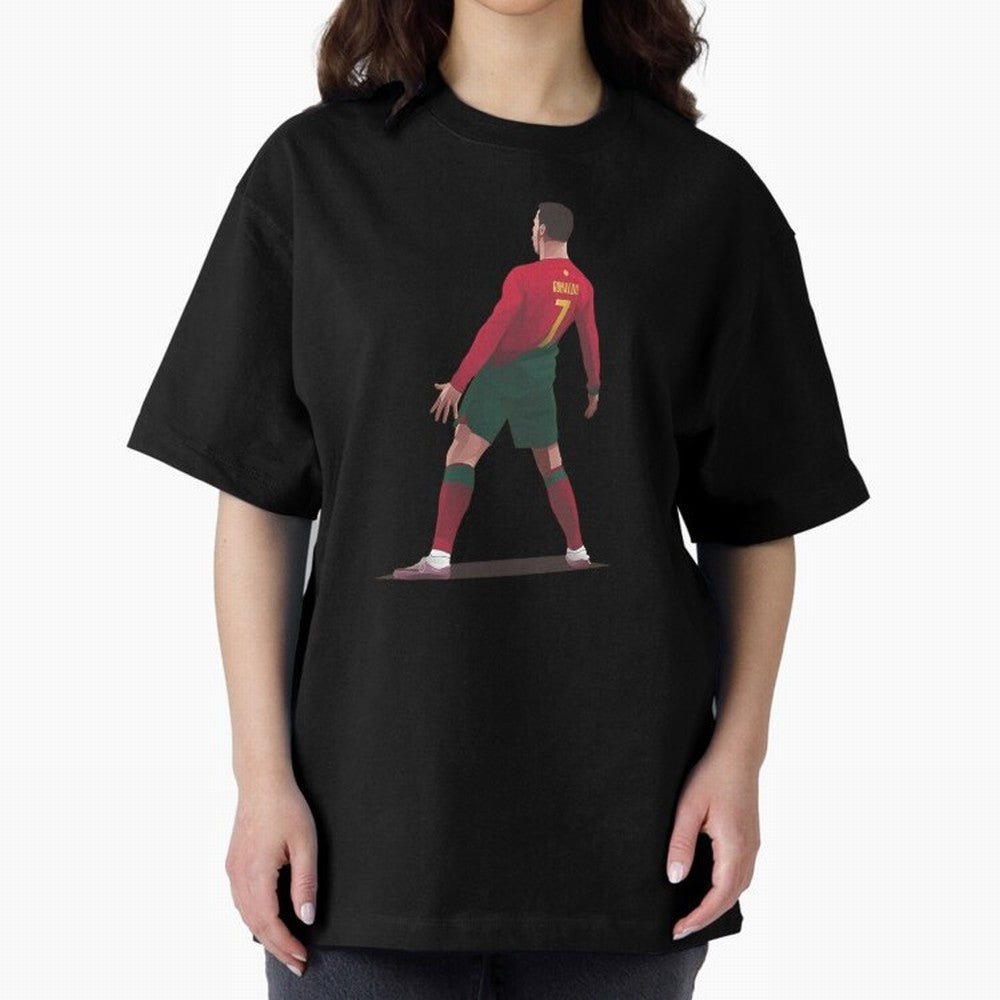 CR7 Celebration Pose Oversized T-Shirt Bring a Champion Mindset to FIFA World Cup 2026 Group Stage for Fans of Messi, CR7 and Mbappe and England and Germany, Bringing Global Supporter Spirit, Legendary Goals, National Colors and Tournament