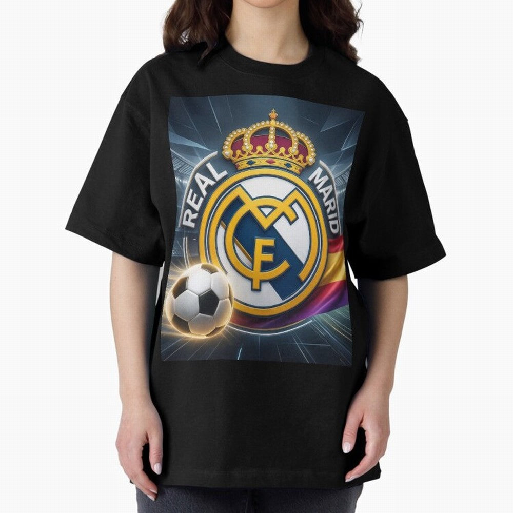 Pelot¨®n Real Madrid Oversized T-Shirt Back Your Heroes with Match Day Hype around FIFA World Cup 2026 Group Stage, Messi, CR7 and Mbappe, Brazil, Supporter Pride, Iconic Celebrations, Legendary Names and Global Match Day Energy; Perfect for