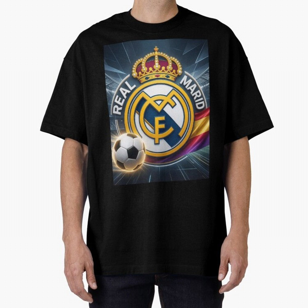 Pelot¨®n Real Madrid Oversized T-Shirt Back Your Heroes with Match Day Hype around FIFA World Cup 2026 Group Stage, Messi, CR7 and Mbappe, Brazil, Supporter Pride, Iconic Celebrations, Legendary Names and Global Match Day Energy; Perfect for