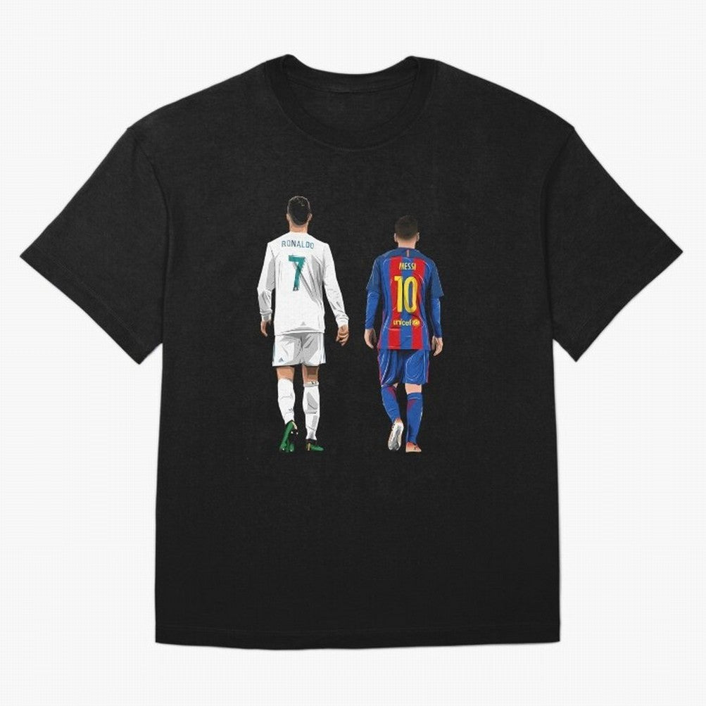 Cristiano Ronaldo And Messi Oversized T-Shirt Refresh FIFA World Cup 2026 Driven by Messi, Neymar and Mbappe, Germany Energy, Sports Nostalgia, International Competition, Famous Players and Unforgettable Victories; Created for Match Day Parties,