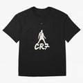 Cristiano Ronaldo CR7 Minimalist Silhouette Football Art Oversized T-Shirt Upgrade the FIFA World Cup 2026 Group Stage Journey through Messi Highlights, France and Portugal Pride, Classic Soccer Heritage, Championship Pressure, Fan Loyalty and