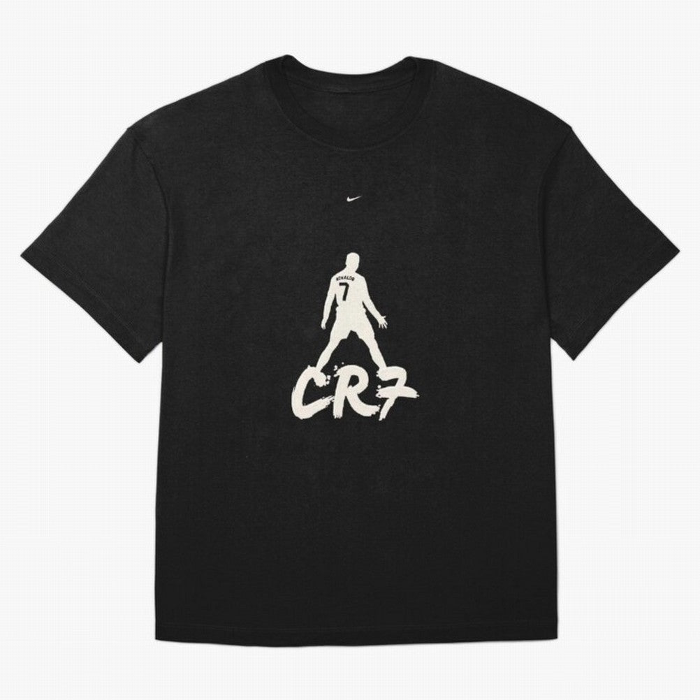 Cristiano Ronaldo CR7 Minimalist Silhouette Football Art Oversized T-Shirt Upgrade the FIFA World Cup 2026 Group Stage Journey through Messi Highlights, France and Portugal Pride, Classic Soccer Heritage, Championship Pressure, Fan Loyalty and
