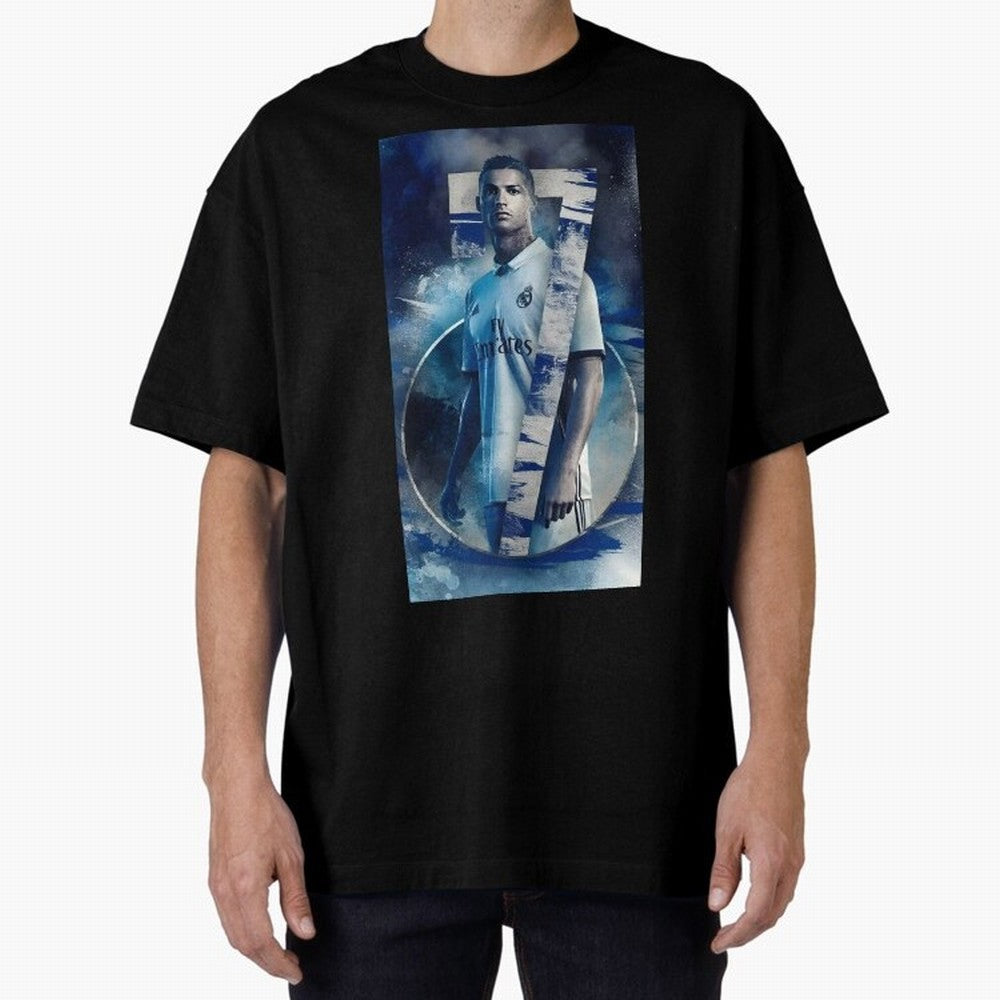 Cr7 art design wallpaper Oversized T-Shirt Carry the Colors and Pride of Global Football Passion for FIFA World Cup 2026 USA Canada Mexico, Highlighting Cristiano Ronaldo, Argentina, France and Brazil, Worldwide Fan Energy, Dramatic Goals, Stadium