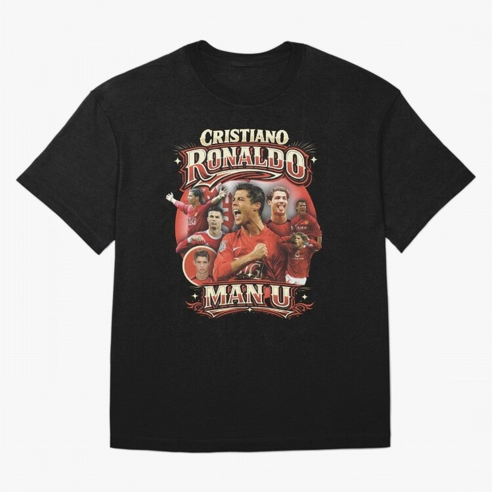 Cristiano Ronaldo Manchester United Oversized T-Shirt Embrace FIFA World Cup 2026 for Fans of Neymar, Haaland and Cristiano Ronaldo and Netherlands, Bringing Vintage Soccer Flavor, Modern Football Stars, National Flags and Final Night Emotion;
