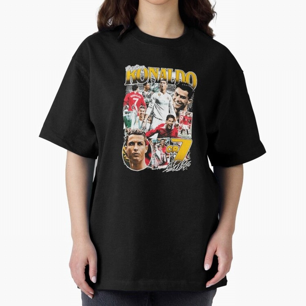 Cristiano Ronaldo Cr7 Collage Oversized T-Shirt Fuel Your Fan Pride for Match Day Hype around FIFA World Cup 2026 USA Canada Mexico, Cristiano Ronaldo, England and Germany, Stadium Memories, Football Loyalty, International Chants and Championship