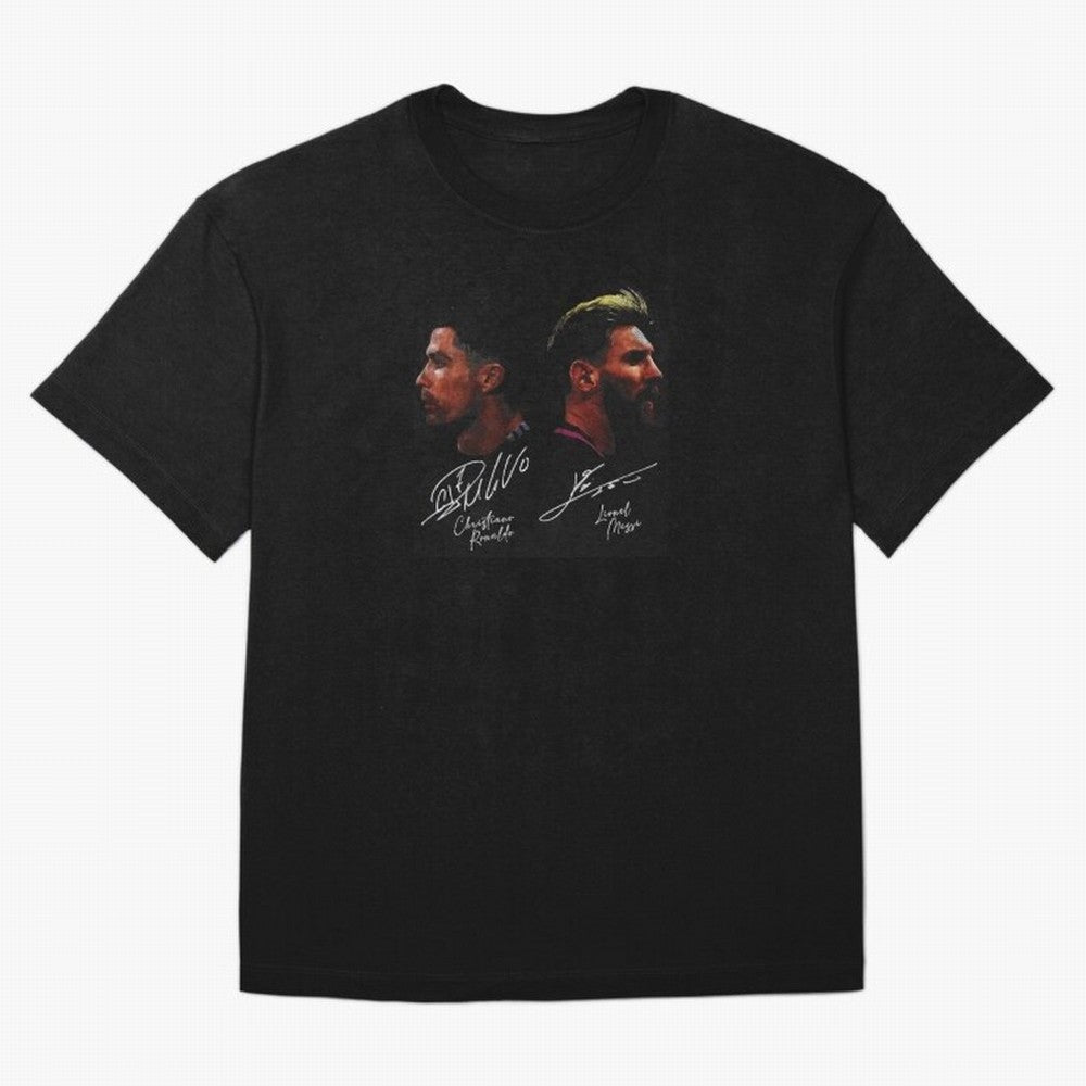 Cristiano Ronaldo & Lionel Messi Signature Oversized T-Shirt Show Up for the Glory of Global Football Passion for FIFA World Cup 2026, Filled with Messi, Neymar and Mbappe, Spain and Netherlands, Stadium Chants, National Pride, Trophy Dreams and