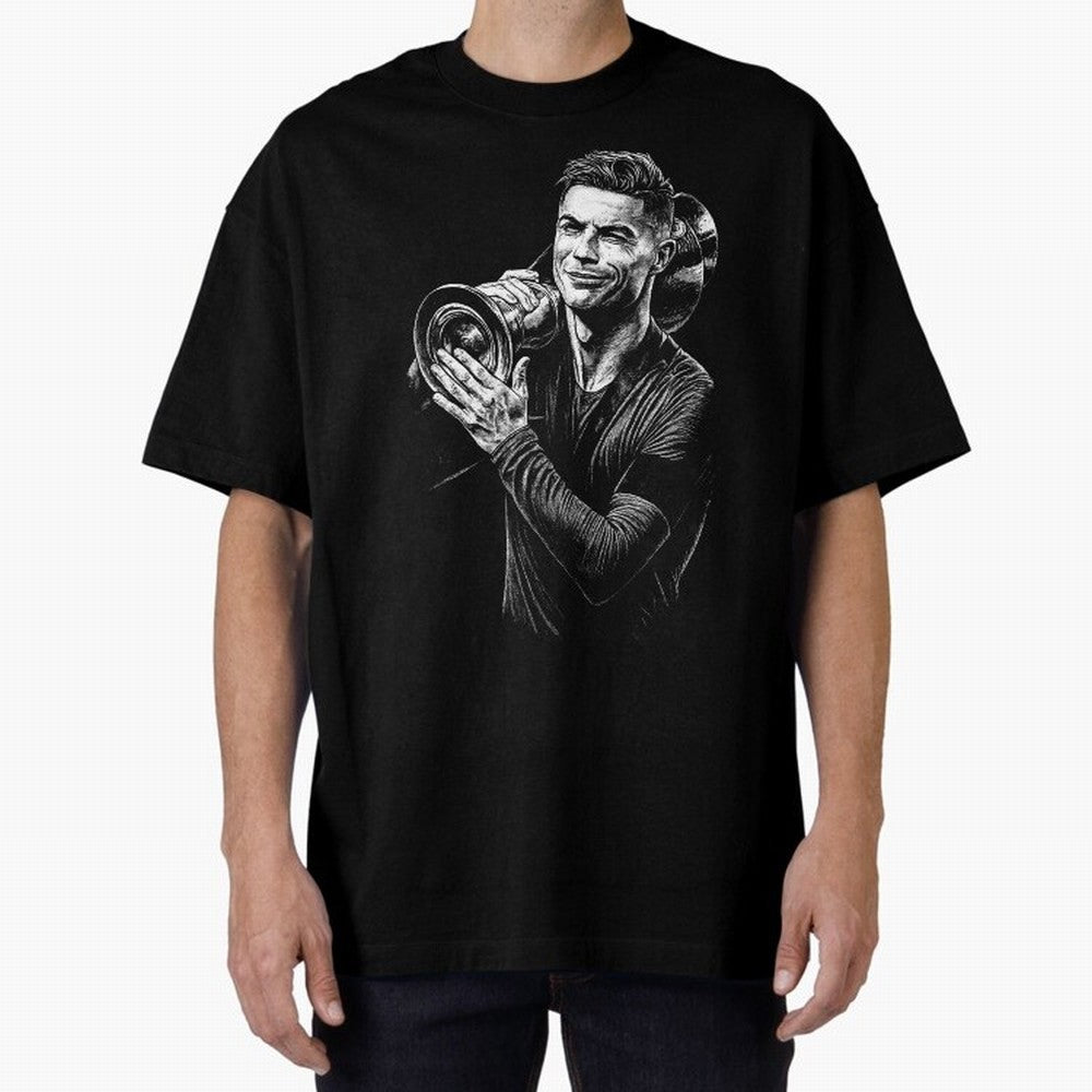 Cristiano Ronaldo Nations League Cup Oversized T-Shirt Celebrate Fan Favorites in FIFA World Cup 2026 USA Canada Mexico Spirit, Capturing France and Portugal, Messi, Neymar and Mbappe, Supporter Pride, Iconic Celebrations, Legendary Names and