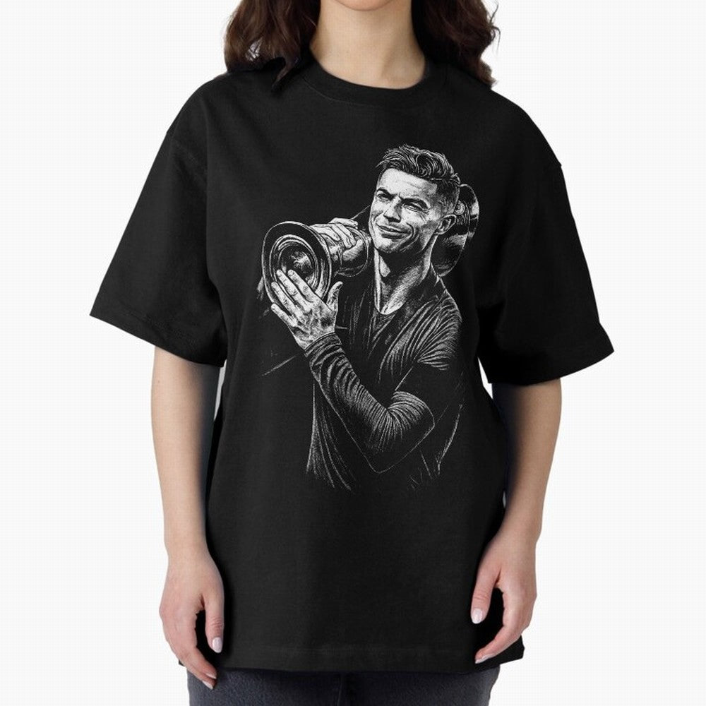 Cristiano Ronaldo Nations League Cup Oversized T-Shirt Celebrate Fan Favorites in FIFA World Cup 2026 USA Canada Mexico Spirit, Capturing France and Portugal, Messi, Neymar and Mbappe, Supporter Pride, Iconic Celebrations, Legendary Names and