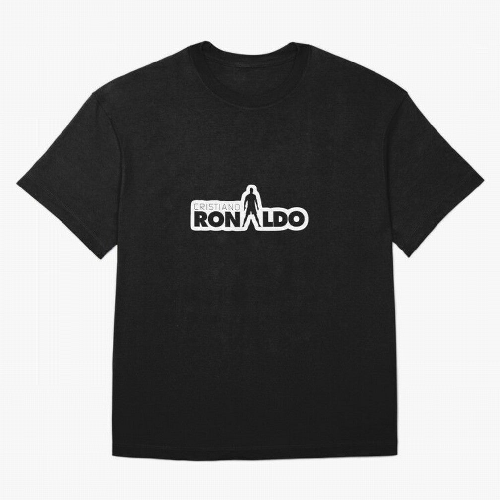 Cristiano Ronaldo Silhouette Typography Design Oversized T-Shirt Support Iconic Players in Global Football Passion for FIFA World Cup 2026 Group Stage, Capturing Neymar, Haaland and Cristiano Ronaldo, Netherlands, Global Supporter Spirit, Legendary