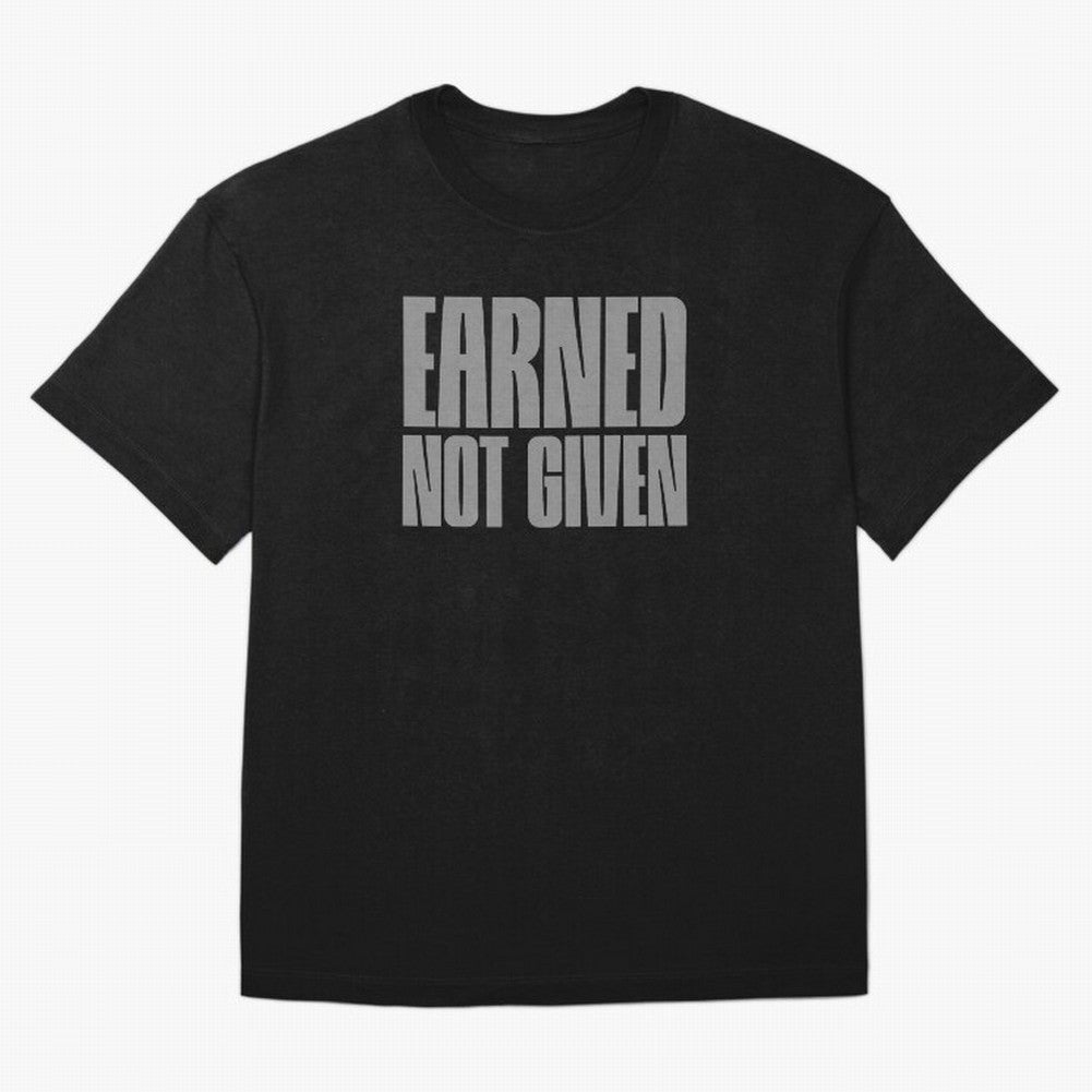 Earned not given grey 2 Oversized T-Shirt Show Your Love for Global Football Passion for FIFA World Cup 2026 Group Stage, Celebrating CR7 and Messi, Brazil, Fan Favorite Moments, National Team Passion, Big Match Drama and Soccer History; Perfect