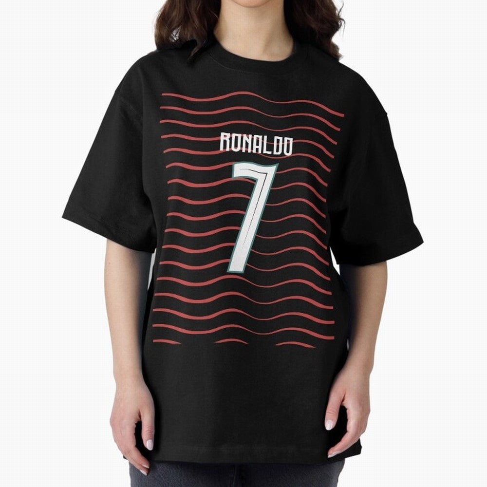 Cristiano Ronaldo Portugal Jersey 2026 World cup Oversized T-Shirt Represent the Passion of the FIFA World Cup 2026 Group Stage Journey through Haaland Highlights, Spain Pride, Stadium Memories, Football Loyalty, International Chants and