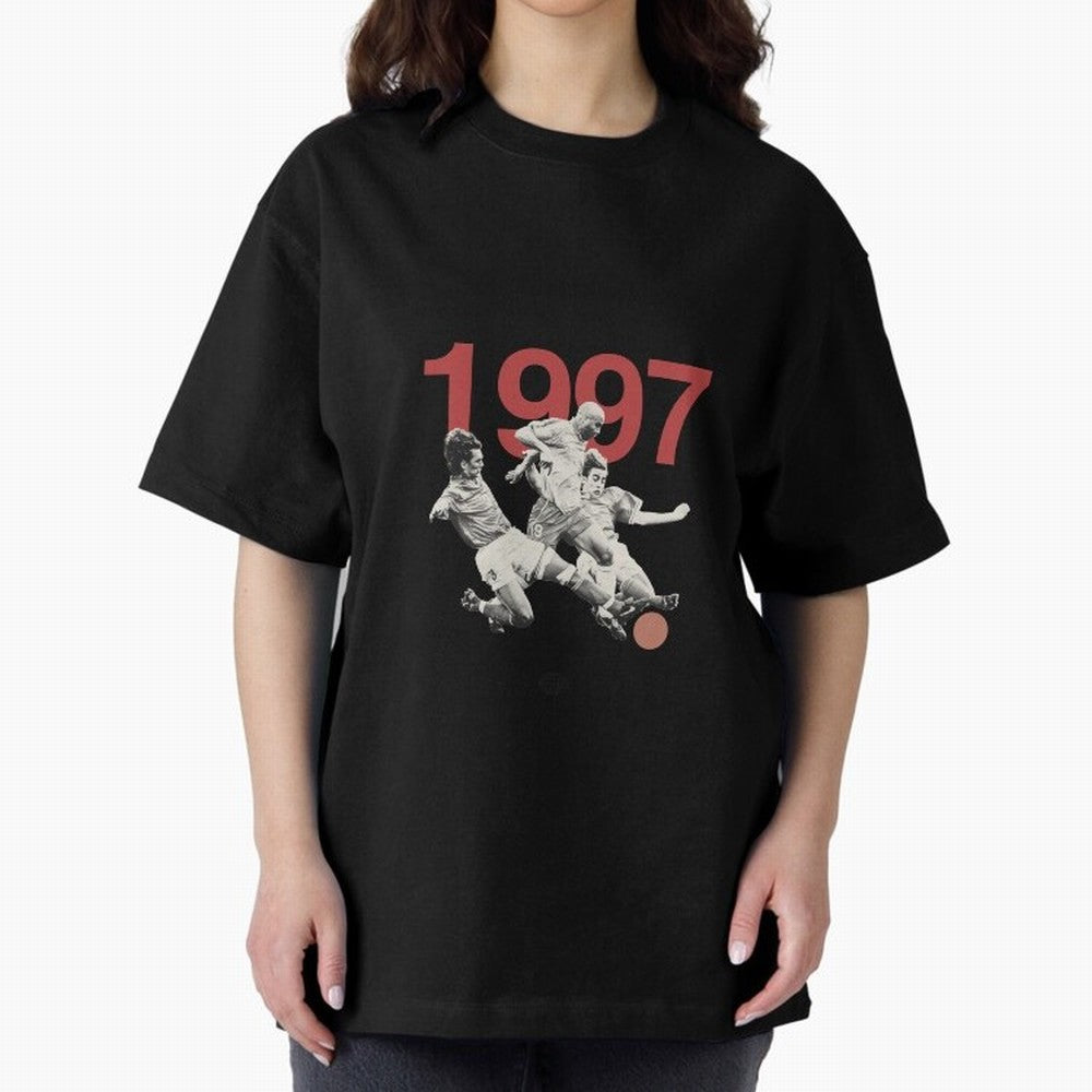 Ronaldo Maldini Cannavaro Tournoi de France 1997 Oversized T-Shirt Celebrate the Magic of the FIFA World Cup 2026 Journey through Messi and Cristiano Ronaldo Highlights, Brazil Pride, Goal Celebration Energy, Supporter Heritage, Football Icons and