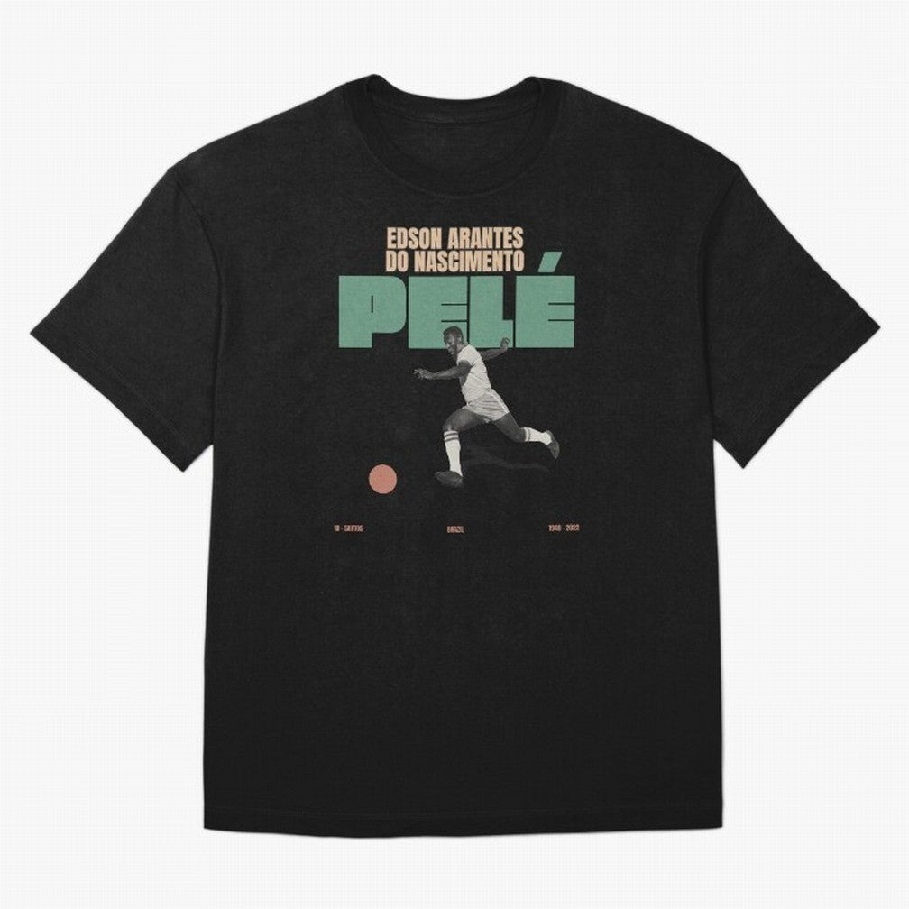 Pele Minimalist Oversized T-Shirt Celebrate Unforgettable Nights in the FIFA World Cup 2026 USA Canada Mexico Journey through CR7 Highlights, Brazil Pride, Global Supporter Spirit, Legendary Goals, National Colors and Tournament Celebration;