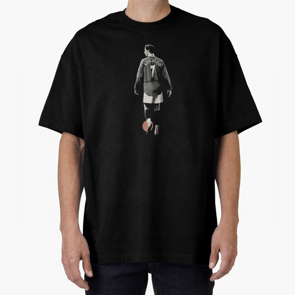 Cristiano Ronaldo CR7 Minimalist Oversized T-Shirt Celebrate Soccer Greatness during FIFA World Cup 2026 USA Canada Mexico Spirit, Filled with Argentina, France and Brazil, Haaland, Match Day Excitement, Supporter Culture, Golden Goals and Global