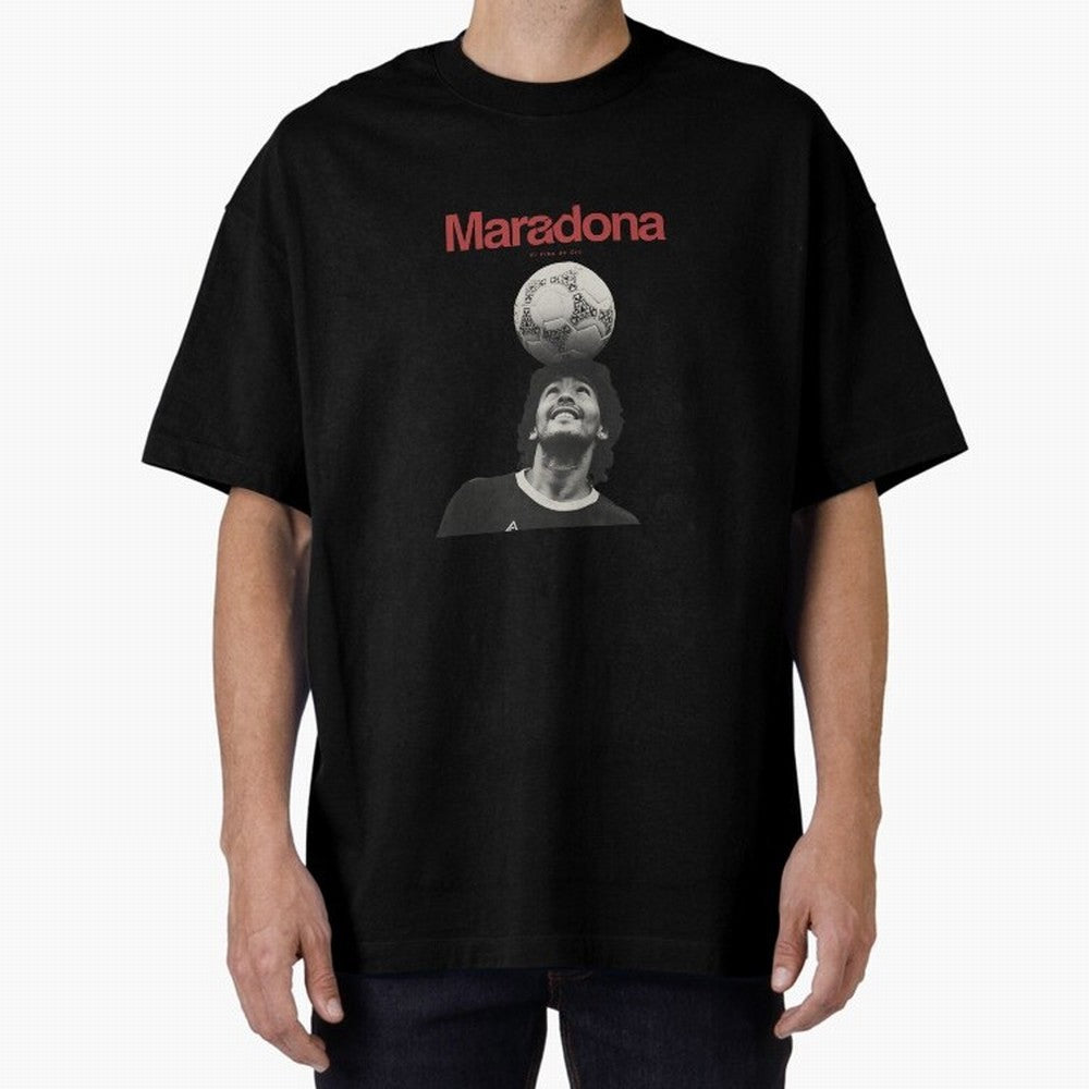 Diego Maradona Minimalist Oversized T-Shirt Bring Bold Fan Energy to Global Football Passion for FIFA World Cup 2026, Highlighting CR7 and Messi, France and Portugal, Supporter Pride, Iconic Celebrations, Legendary Names and Global Match Day