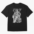 CR7 Cristiano Ronaldo illustration ink black white watercolour Oversized T-Shirt Carry the Dream of FIFA World Cup 2026 Spirit, Capturing England, Messi and Cristiano Ronaldo, Fan Favorite Moments, National Team Passion, Big Match Drama and Soccer