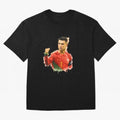 CR7 Cristiano Ronaldo potrait a powerful moment artwork Oversized T-Shirt Bring Match Day Fire to Global Football Passion for FIFA World Cup 2026 Group Stage, Featuring Haaland and Mbappe, Spain, Soccer Culture, Superstar Moments, National Team
