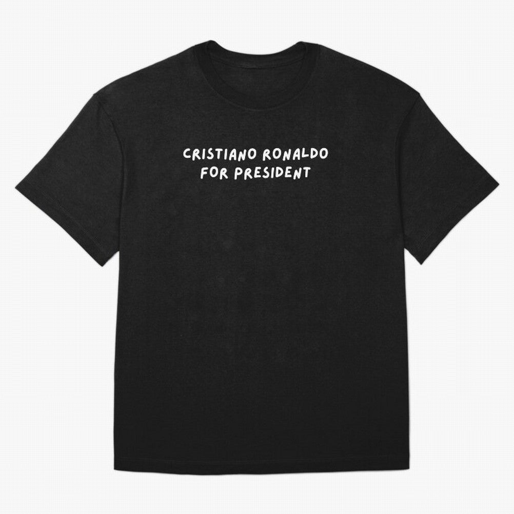 Cristiano Ronaldo for President Oversized T-Shirt Capture FIFA World Cup 2026 Celebrating Neymar, Haaland and Cristiano Ronaldo, France and Portugal Energy, Match Day Excitement, Supporter Culture, Golden Goals and Global Football Passion; Perfect