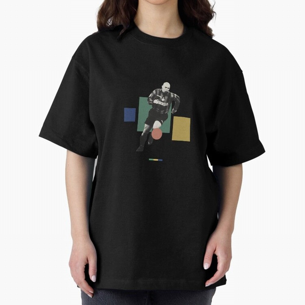 Ronaldo Nazario R9 Oversized T-Shirt Capture Stadium Memories from FIFA World Cup 2026 Group Stage Spirit, Capturing Spain and Netherlands, Cristiano Ronaldo, Football Passion, Legendary Performances, Festival Vibes and Supporter Community; Ideal