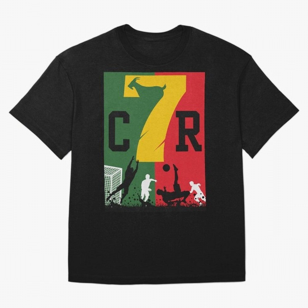 Portugal The Goat CR 7 World Cup 2026 Oversized T-Shirt Enjoy the Biggest Football Party of Global Football Passion for FIFA World Cup 2026, Featuring Mbappe and Neymar, Spain and Netherlands, Stadium Chants, National Pride, Trophy Dreams and