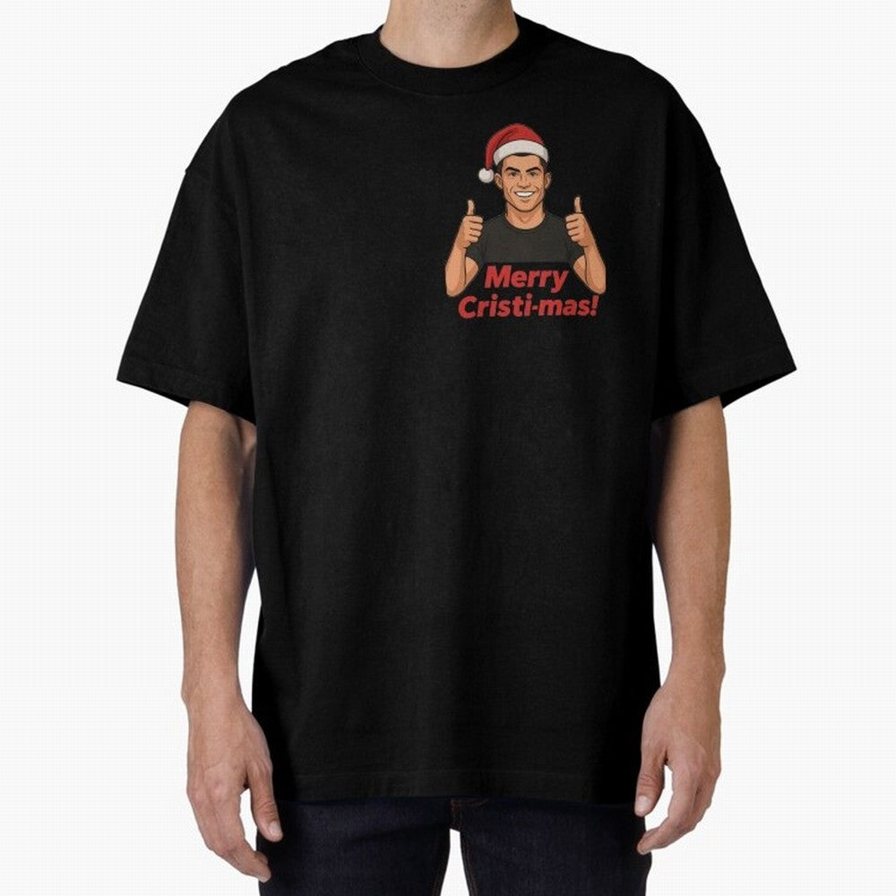 Merry Cristi-mas! CR7 Xmas holiday cheer Oversized T-Shirt Create Global Football Passion for FIFA World Cup 2026 USA Canada Mexico, Celebrating Haaland, France, Supporter Pride, Iconic Celebrations, Legendary Names and Global Match Day Energy;