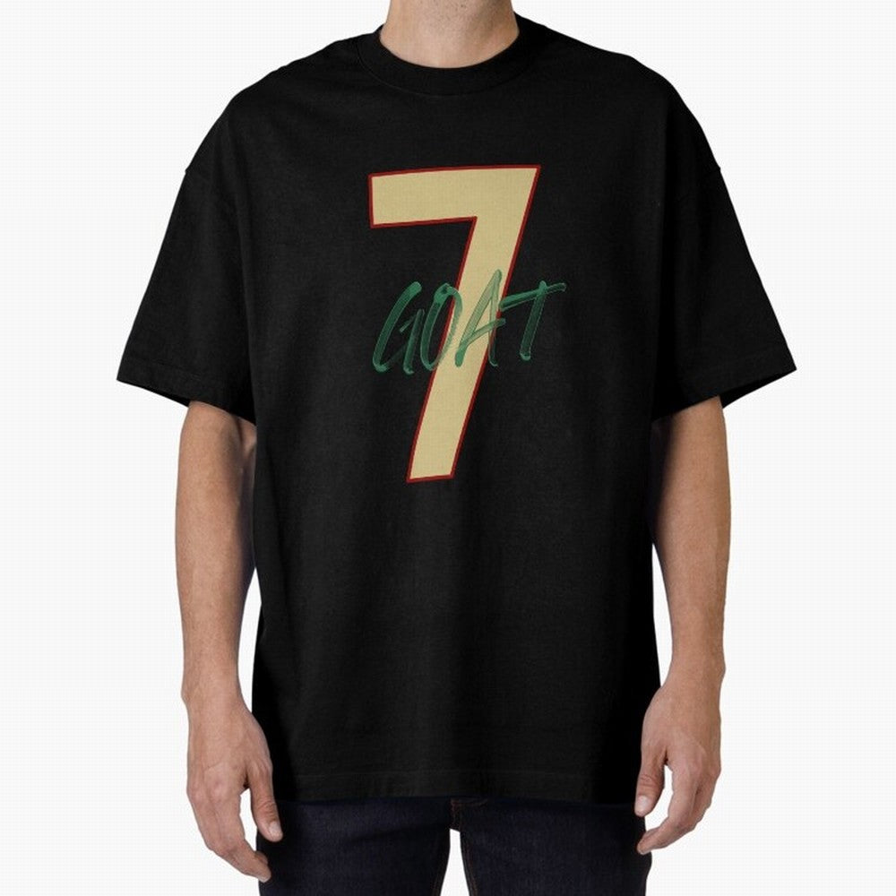 Cristiano Ronaldo 7 GOAT Football Legend Poster Art Oversized T-Shirt Feel the Roar of FIFA World Cup 2026 for Fans of Messi, CR7 and Mbappe and Brazil, Bringing Sports Nostalgia, International Competition, Famous Players and Unforgettable