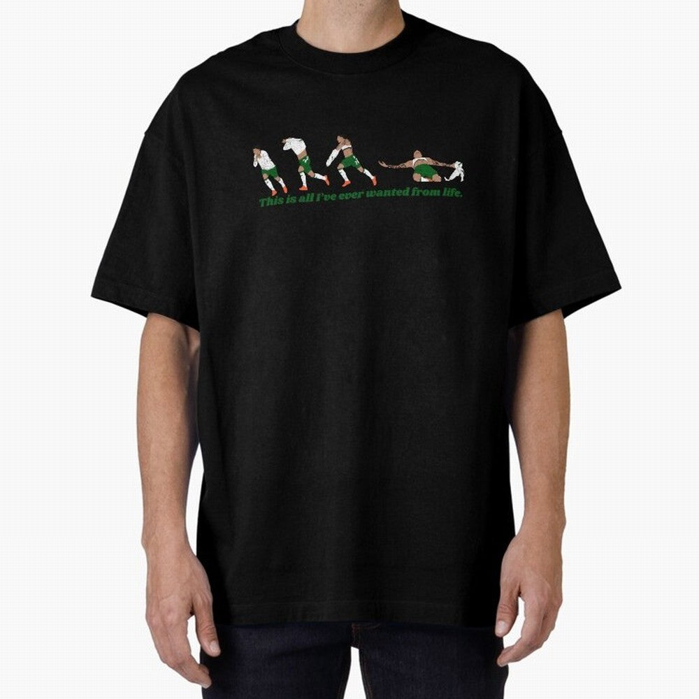 Troy Parrott Ireland Hat Trick Goal Celebration Minimalist Oversized T-Shirt Join Supporters Worldwide for FIFA World Cup 2026 Group Stage for Fans of Mbappe and Neymar and England, France and Netherlands, Bringing Champion Mindset, Group Stage