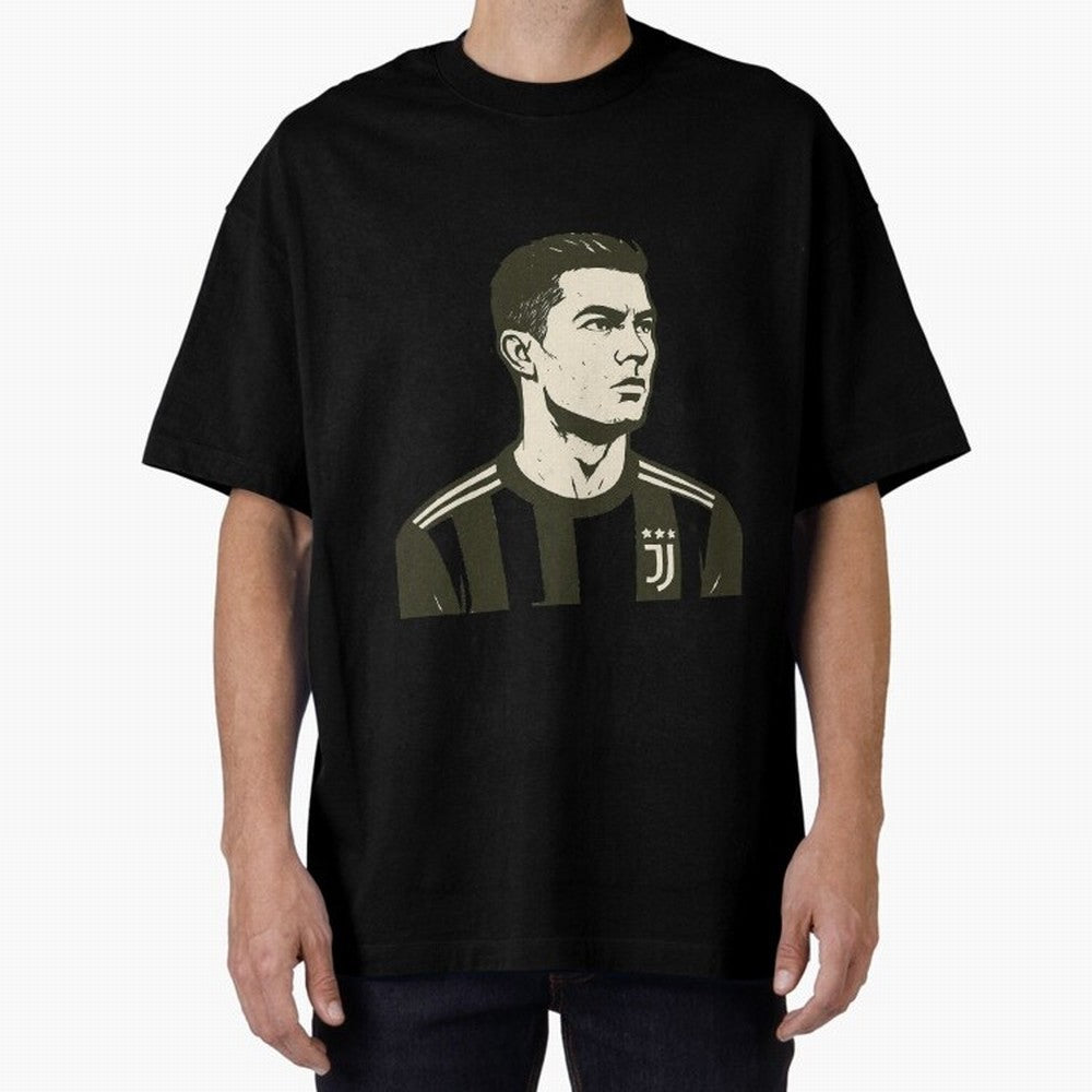 Cristiano Ronaldo Oversized T-Shirt Celebrate Rivalries and Pride in Global Football Passion for FIFA World Cup 2026 USA Canada Mexico, Celebrating Messi, CR7 and Mbappe, England, France and Netherlands, Retro Football Energy, Iconic Rivalries,