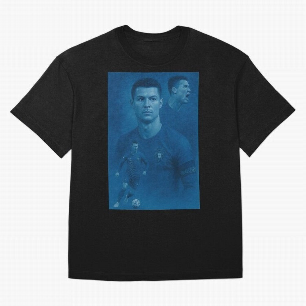 Blue Soccer Oversized T-Shirt Honor Football Greatness during Match Day Hype around FIFA World Cup 2026 Group Stage, CR7, England, France and Netherlands, Worldwide Fan Energy, Dramatic Goals, Stadium Lights and Championship Celebrations; Perfect