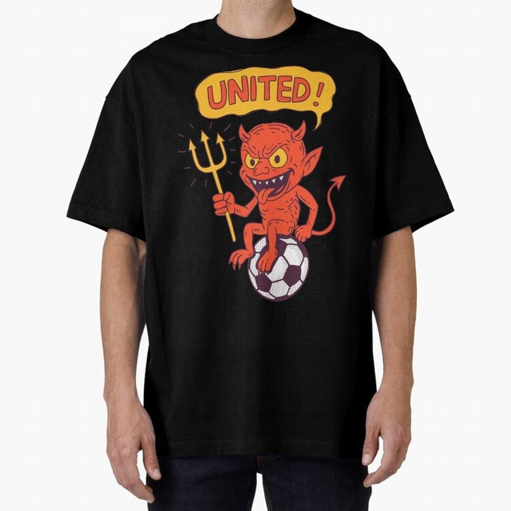 Manchester United The Red Devils Oversized T-Shirt Celebrate Rivalries and Pride in FIFA World Cup 2026 Group Stage Driven by Cristiano Ronaldo, Haaland and CR7, Brazil, Portugal and Argentina Energy, Global Supporter Spirit, Legendary Goals,